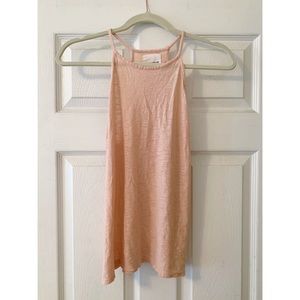 High neck pink tank.